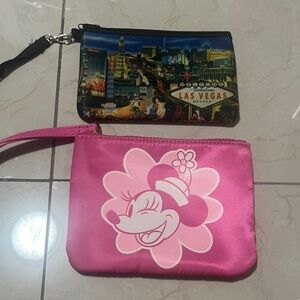 Pink Minnie Mouse Wristlet Pouch